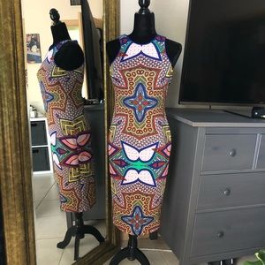 XOXO Women's Printed Scuba-Knit Dress